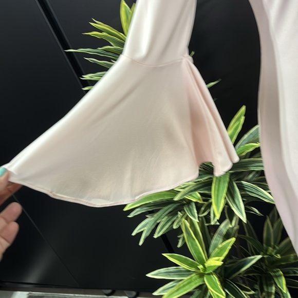 Calvin Klein Long butterfly ruffle sleeve,scoop neck,zipper back, lined, blush - Picture 2 of 11